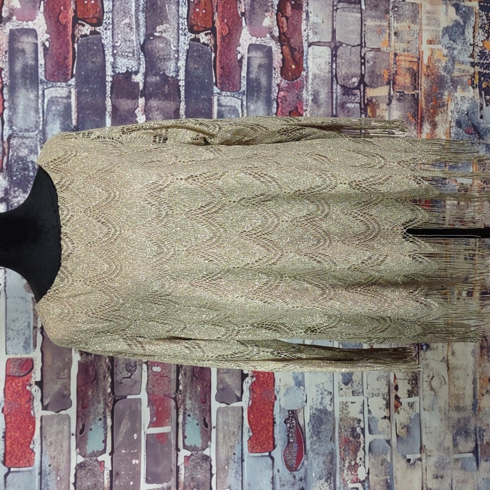 Chico's Scalloped Fringe Top